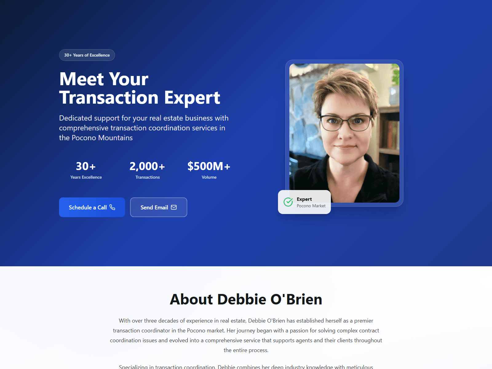 PA Real Estate Support Services - Conversion-First Hero Messaging