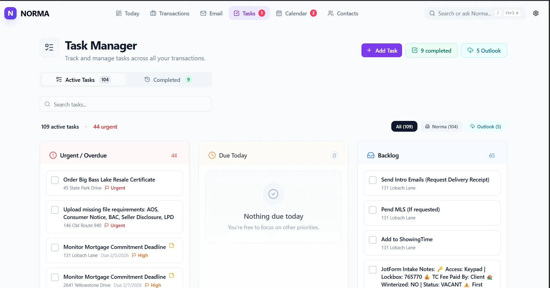 Norma - Dependency Tracking (“Waiting On”)