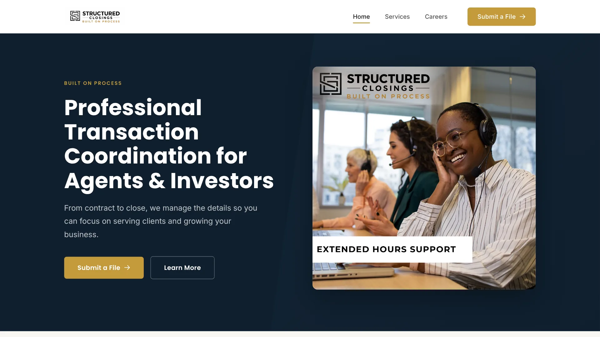 The Structured Closings homepage