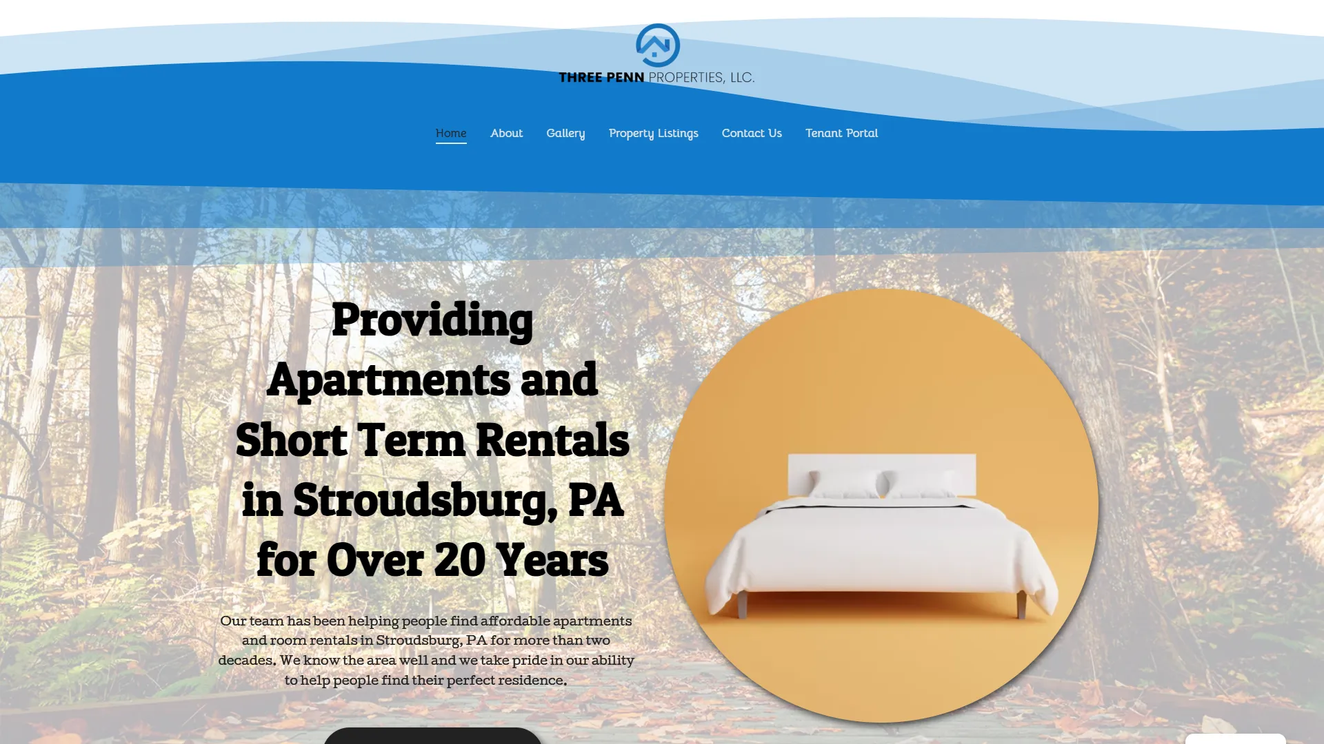 Three Penn Properties website design case study hero image